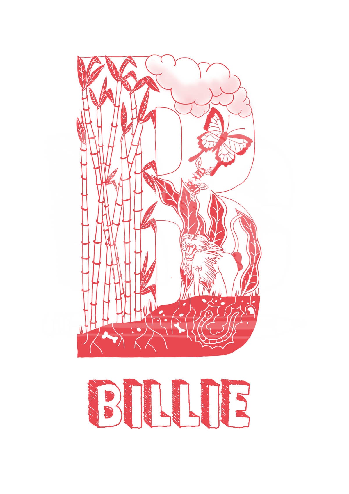 B - SINGLE LETTER & NAME