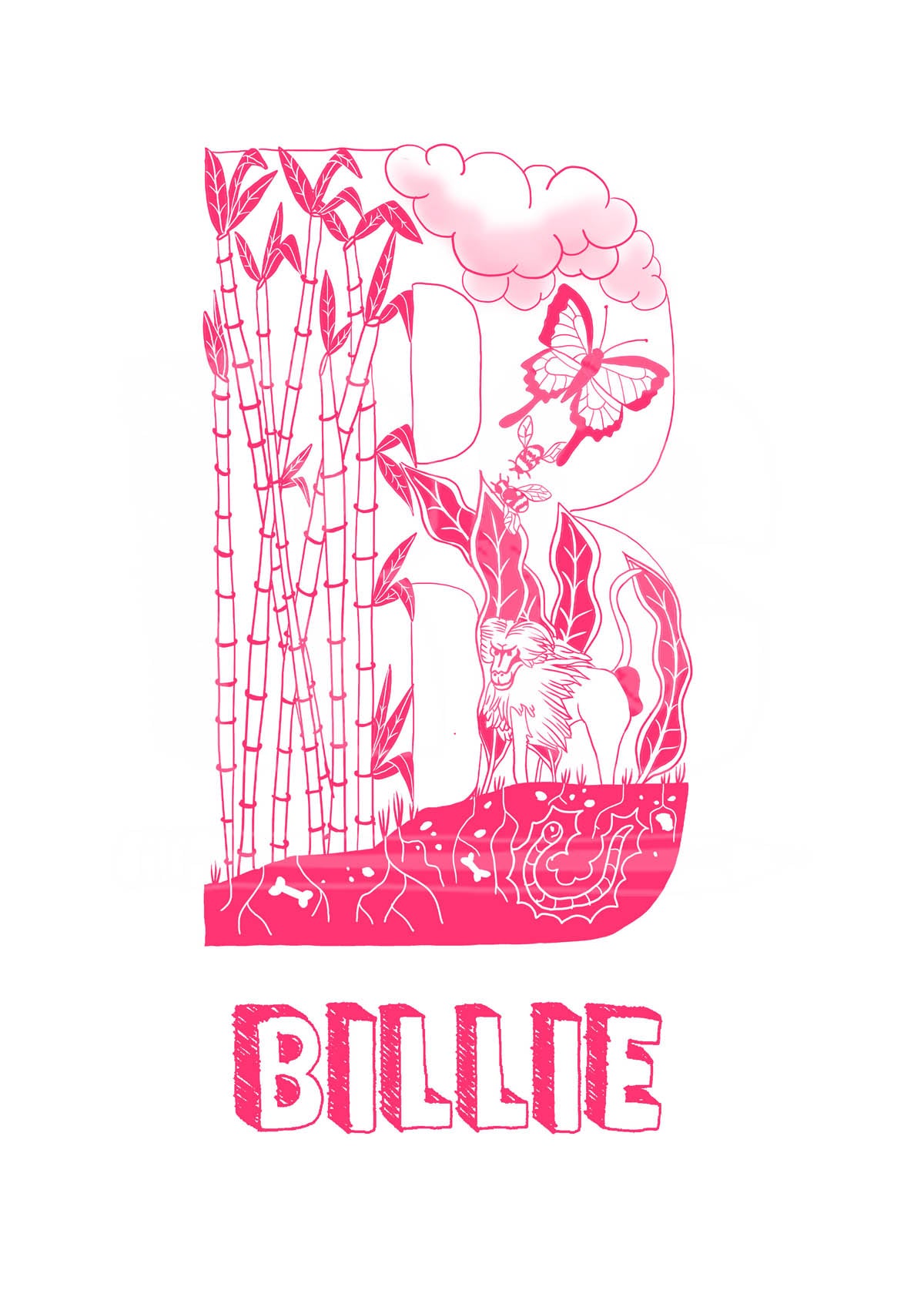 B - SINGLE LETTER & NAME