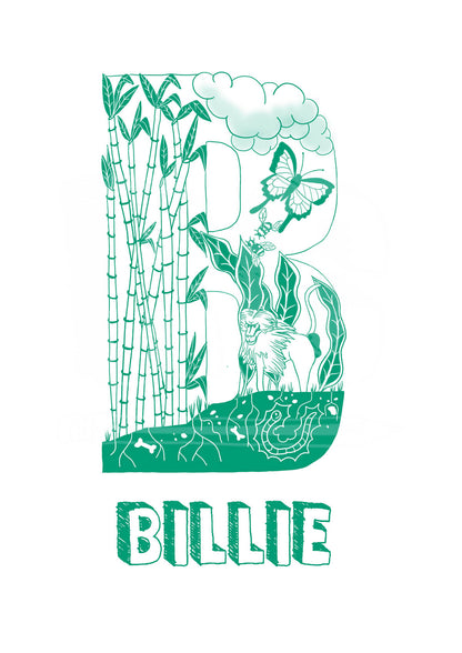 B - SINGLE LETTER & NAME