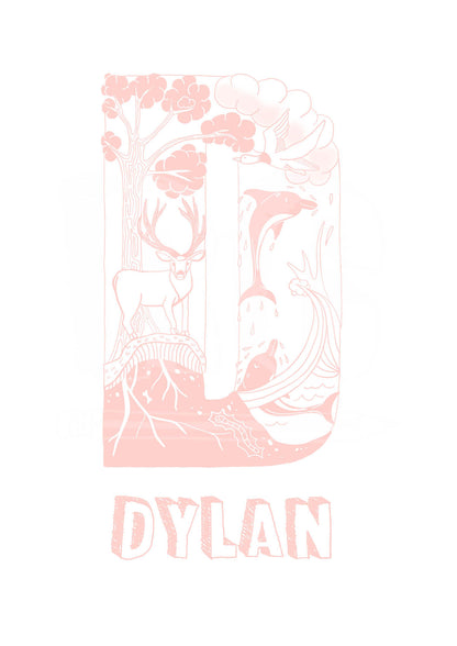 D - SINGLE LETTER & NAME