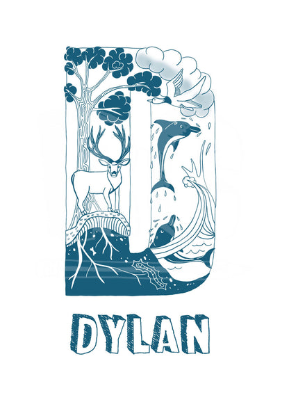 D - SINGLE LETTER & NAME