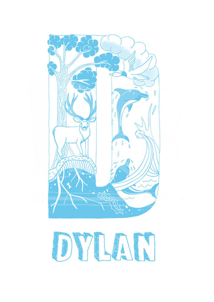 D - SINGLE LETTER & NAME