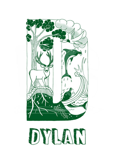 D - SINGLE LETTER & NAME