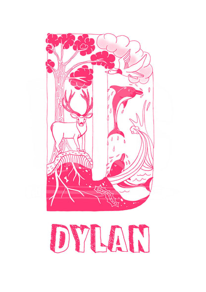 D - SINGLE LETTER & NAME