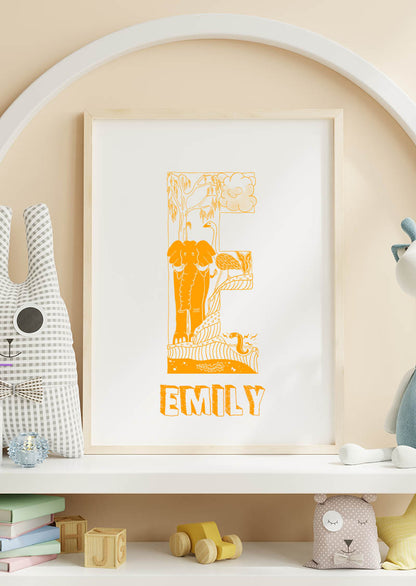 E - SINGLE LETTER & NAME