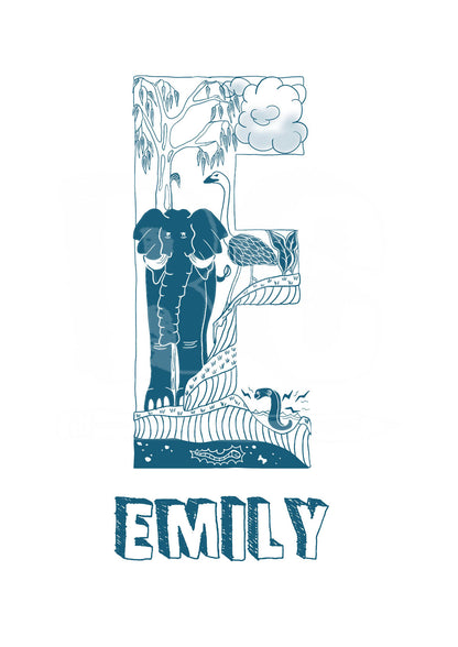 E - SINGLE LETTER & NAME