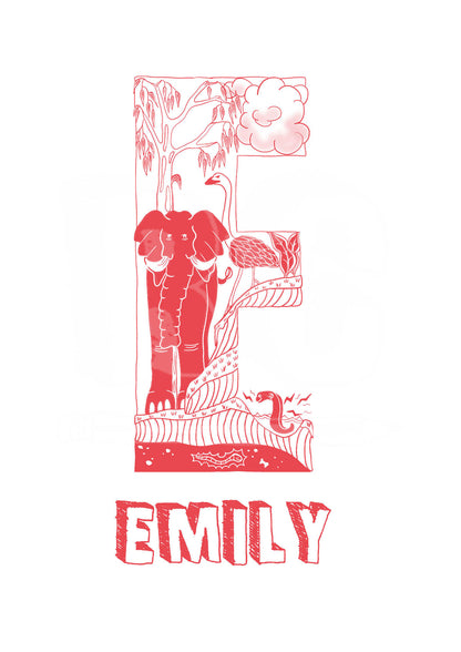 E - SINGLE LETTER & NAME