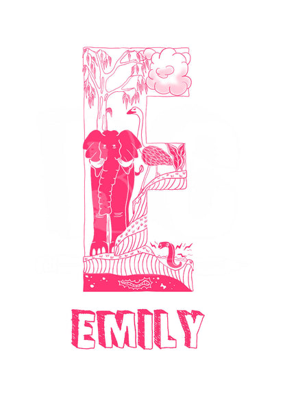 E - SINGLE LETTER & NAME