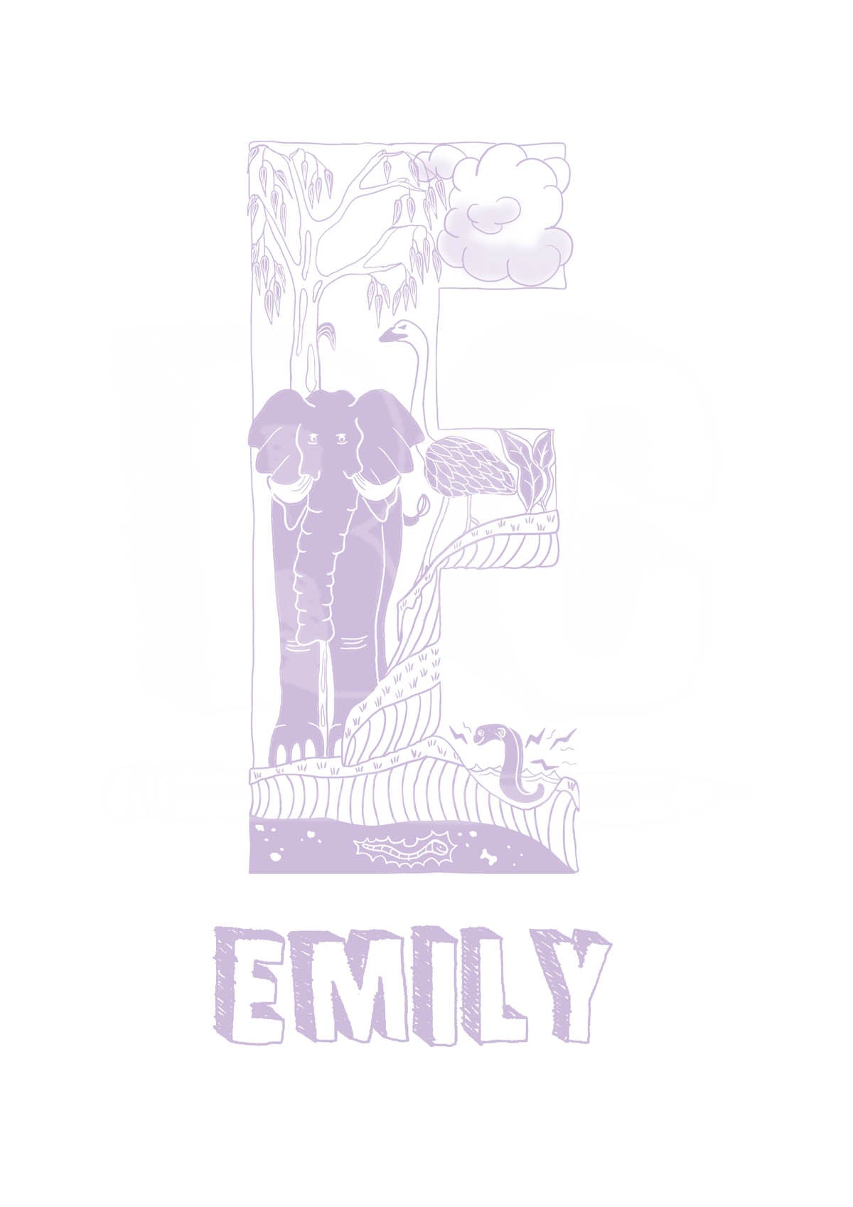 E - SINGLE LETTER & NAME