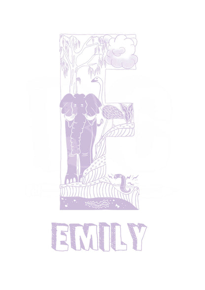 E - SINGLE LETTER & NAME