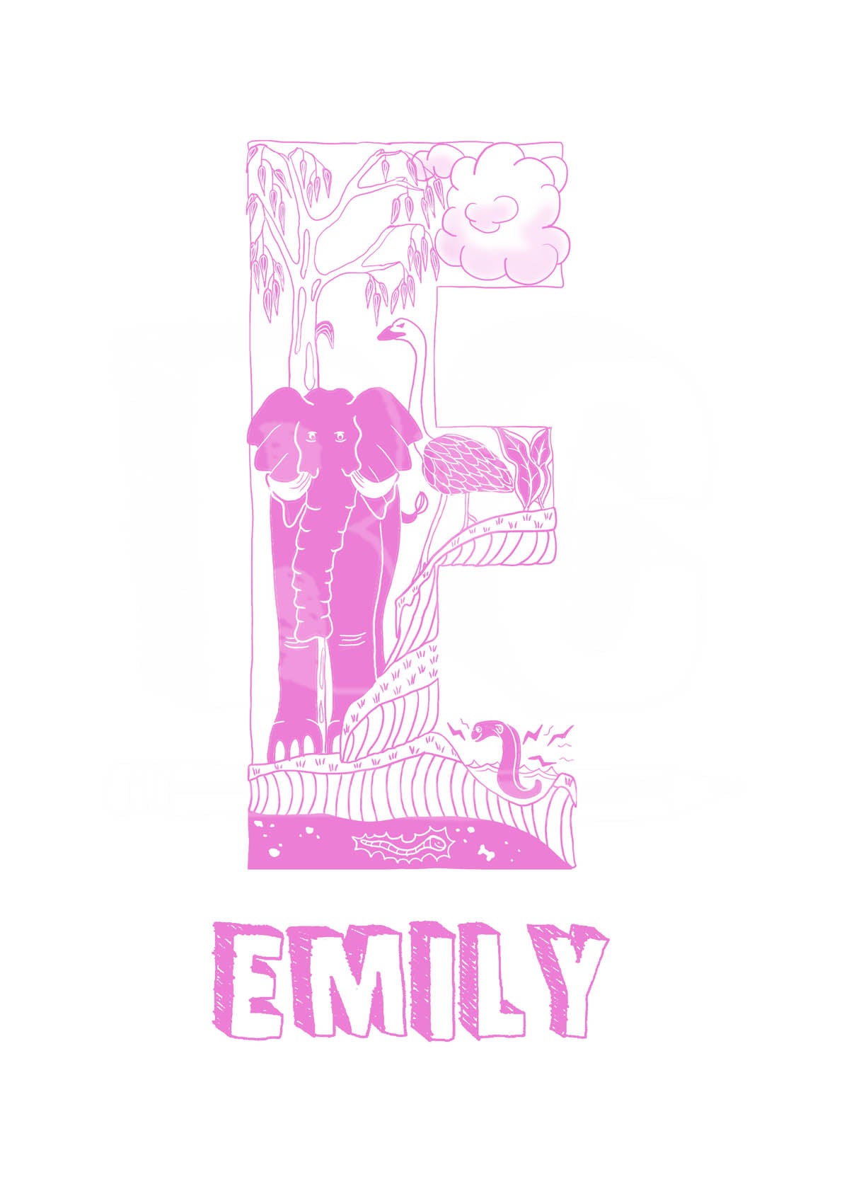 E - SINGLE LETTER & NAME