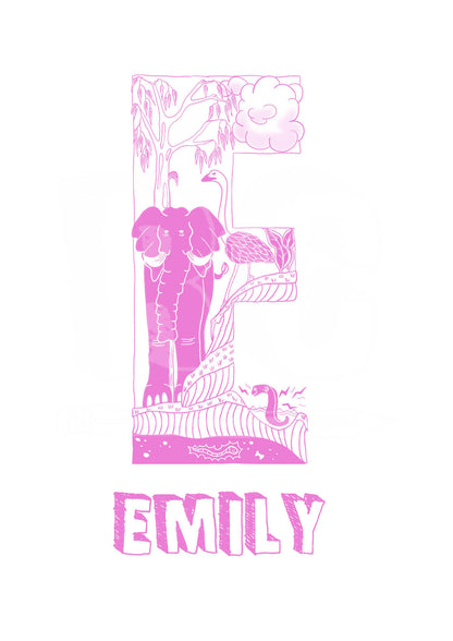 E - SINGLE LETTER & NAME
