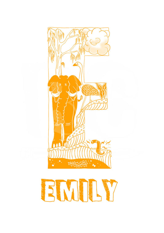 E - SINGLE LETTER & NAME