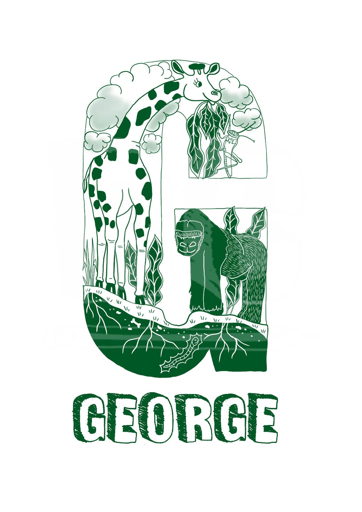G - SINGLE LETTER & NAME