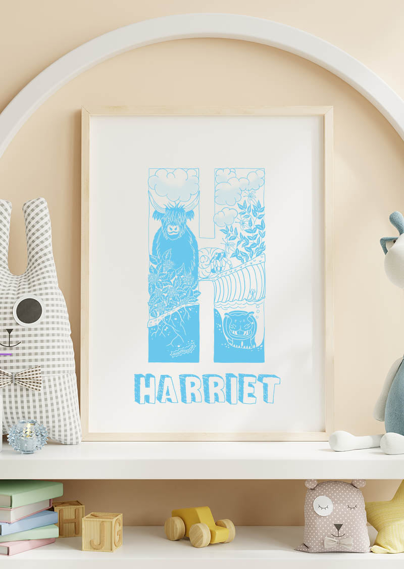 H - SINGLE LETTER & NAME