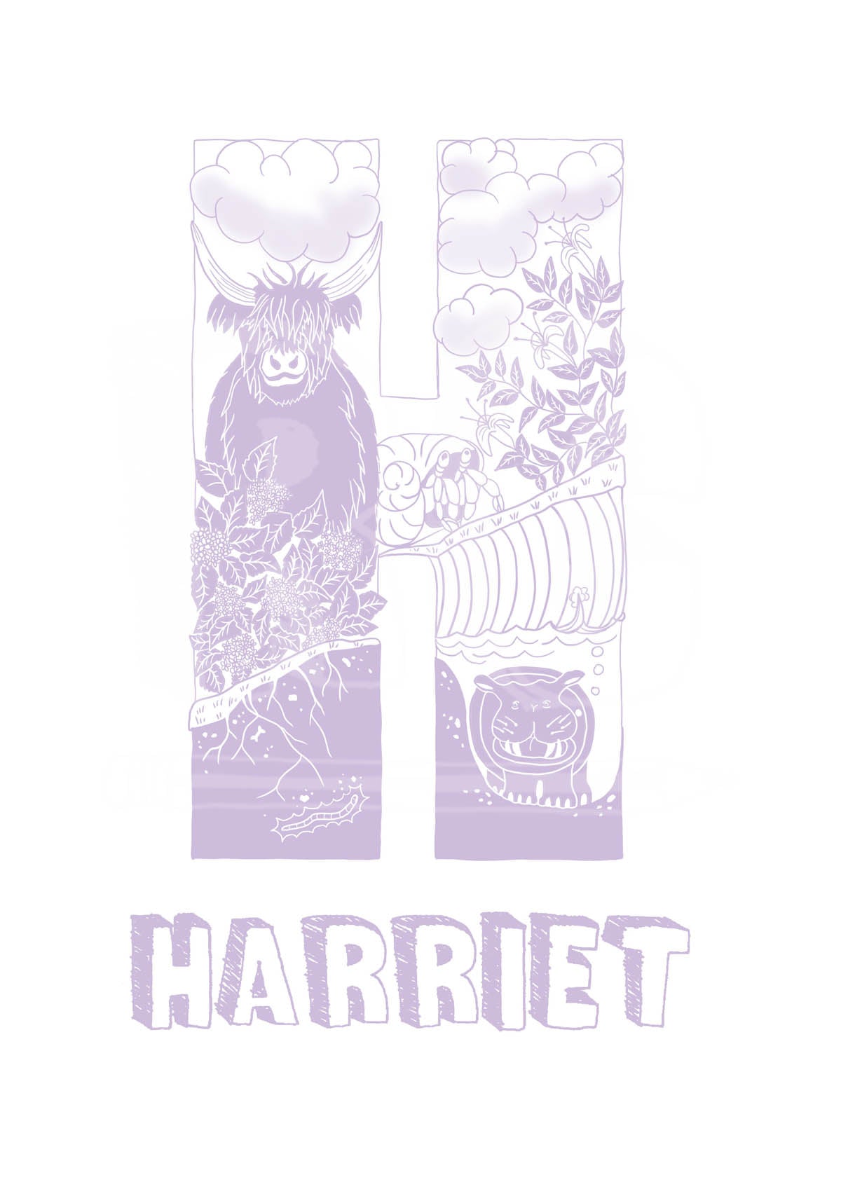 H - SINGLE LETTER & NAME