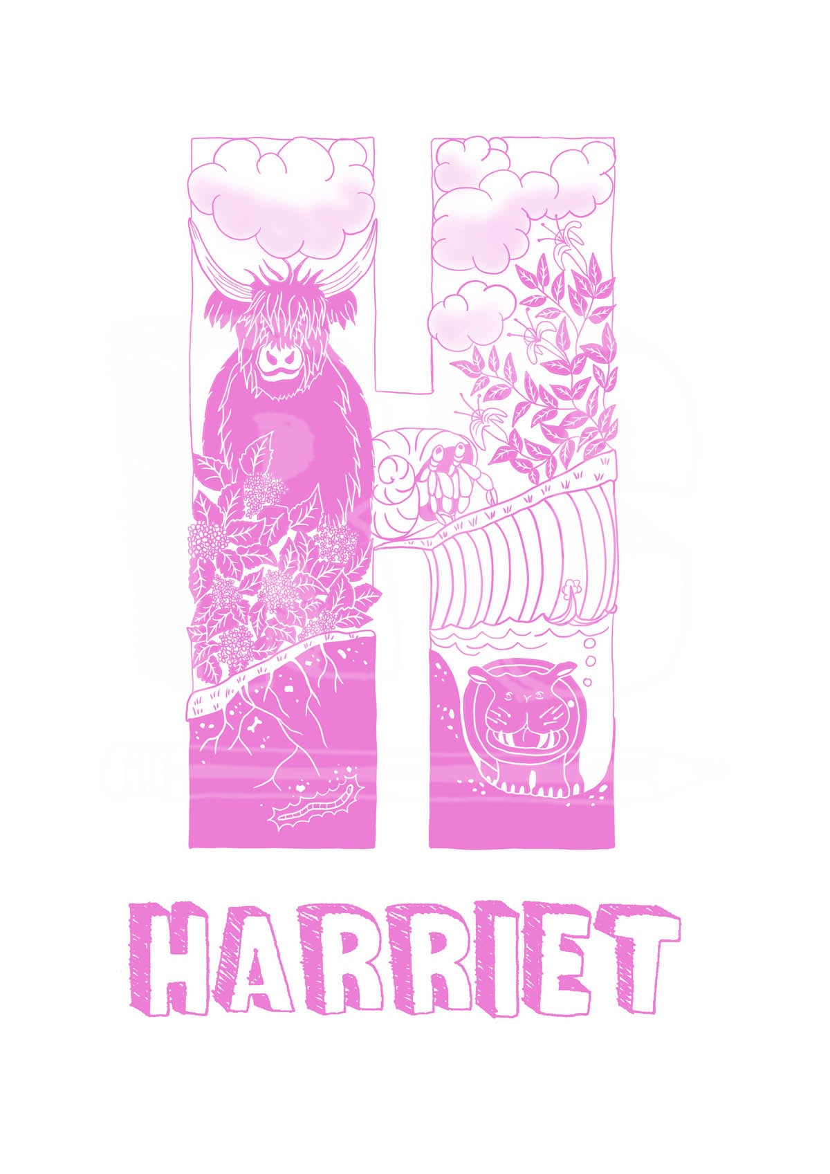 H - SINGLE LETTER & NAME