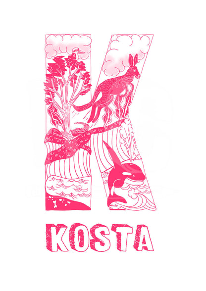K - SINGLE LETTER & NAME