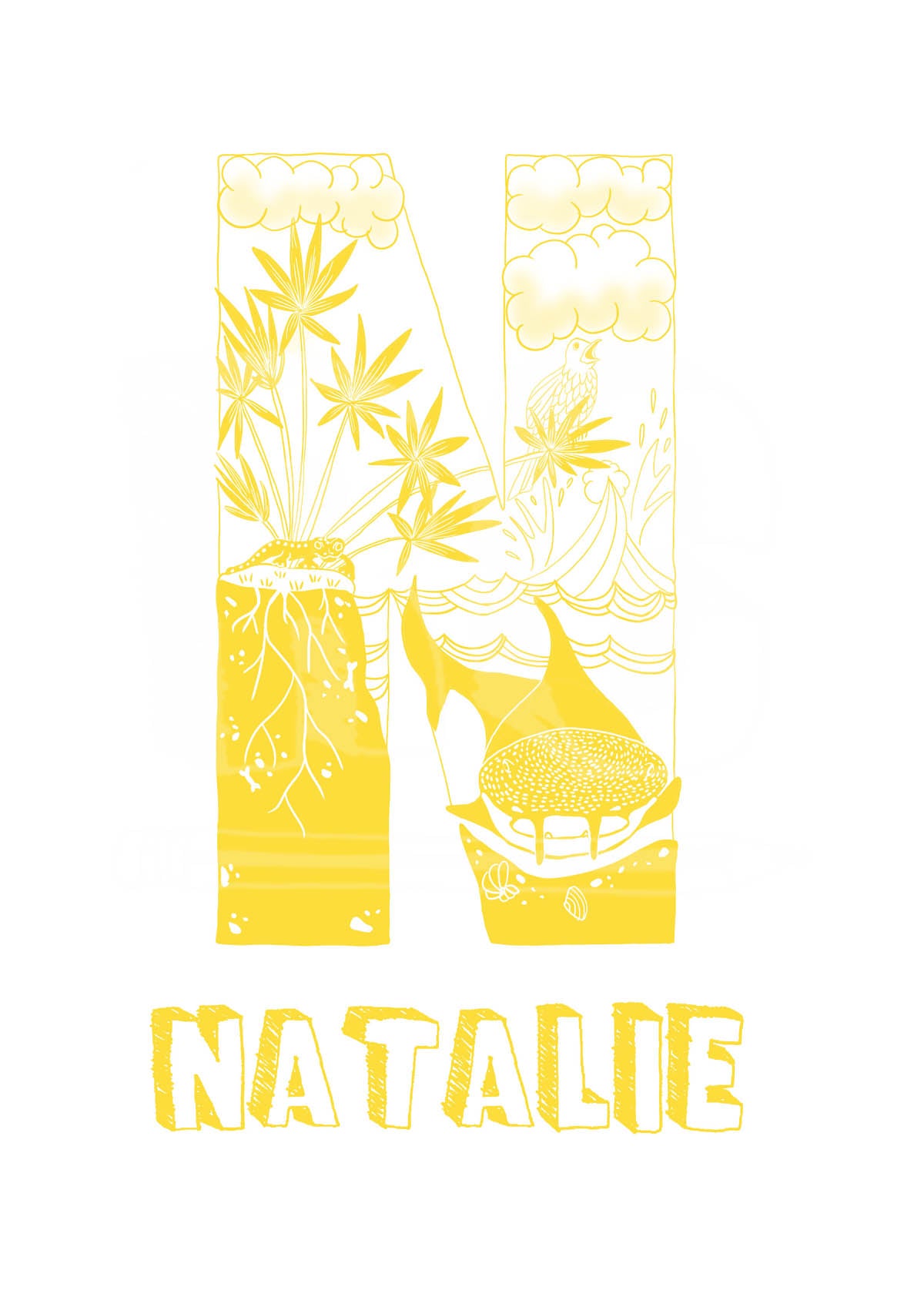 N - SINGLE LETTER & NAME