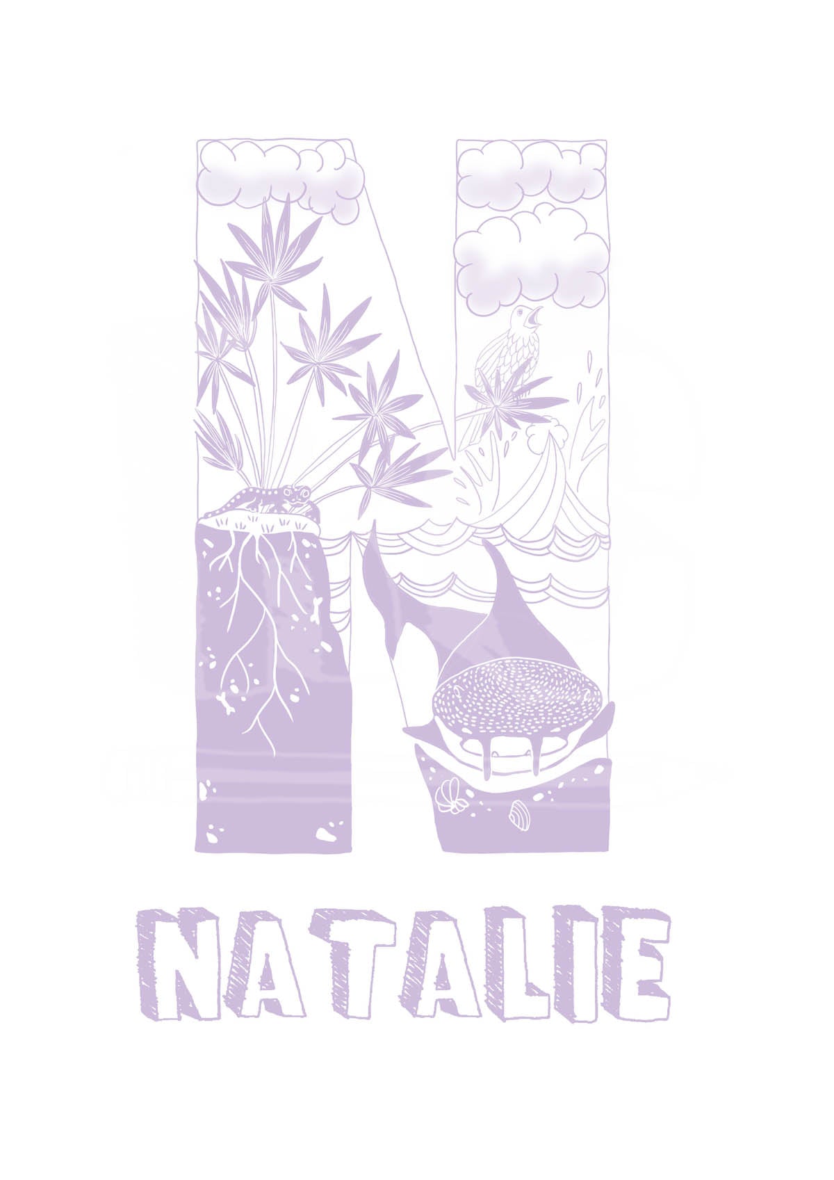 N - SINGLE LETTER & NAME