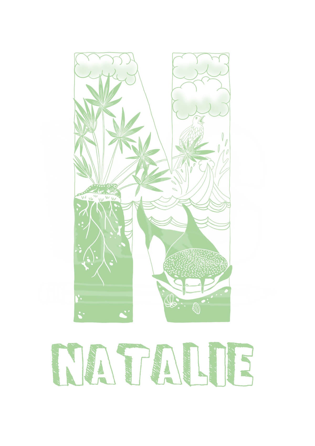 N - SINGLE LETTER & NAME
