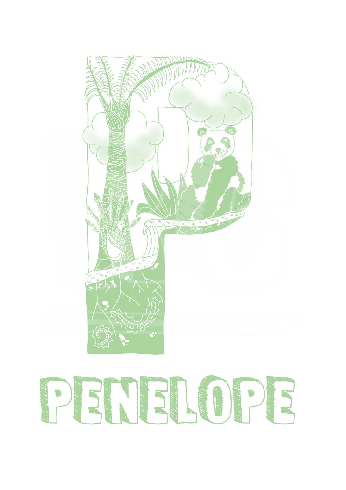 P - SINGLE LETTER & NAME