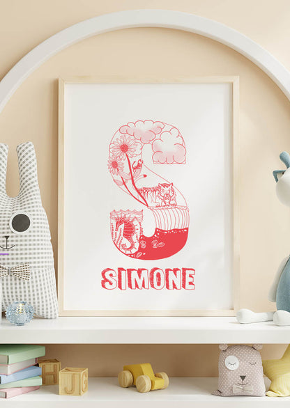 S - SINGLE LETTER & NAME