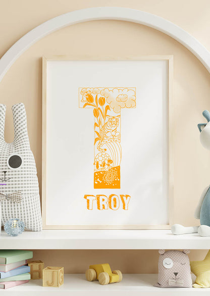 T - SINGLE LETTER & NAME